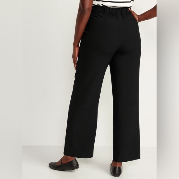 NWT! Black Extra High-Waisted Pleated Taylor Wide-Leg Trouser Suit Pants 💎 - Picture 3 of 7